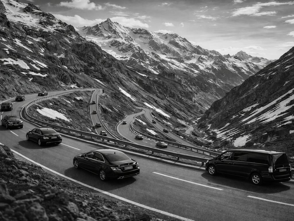 Chauffeur privé VTC en route vers Tignes et l’Espace Killy depuis Lyon